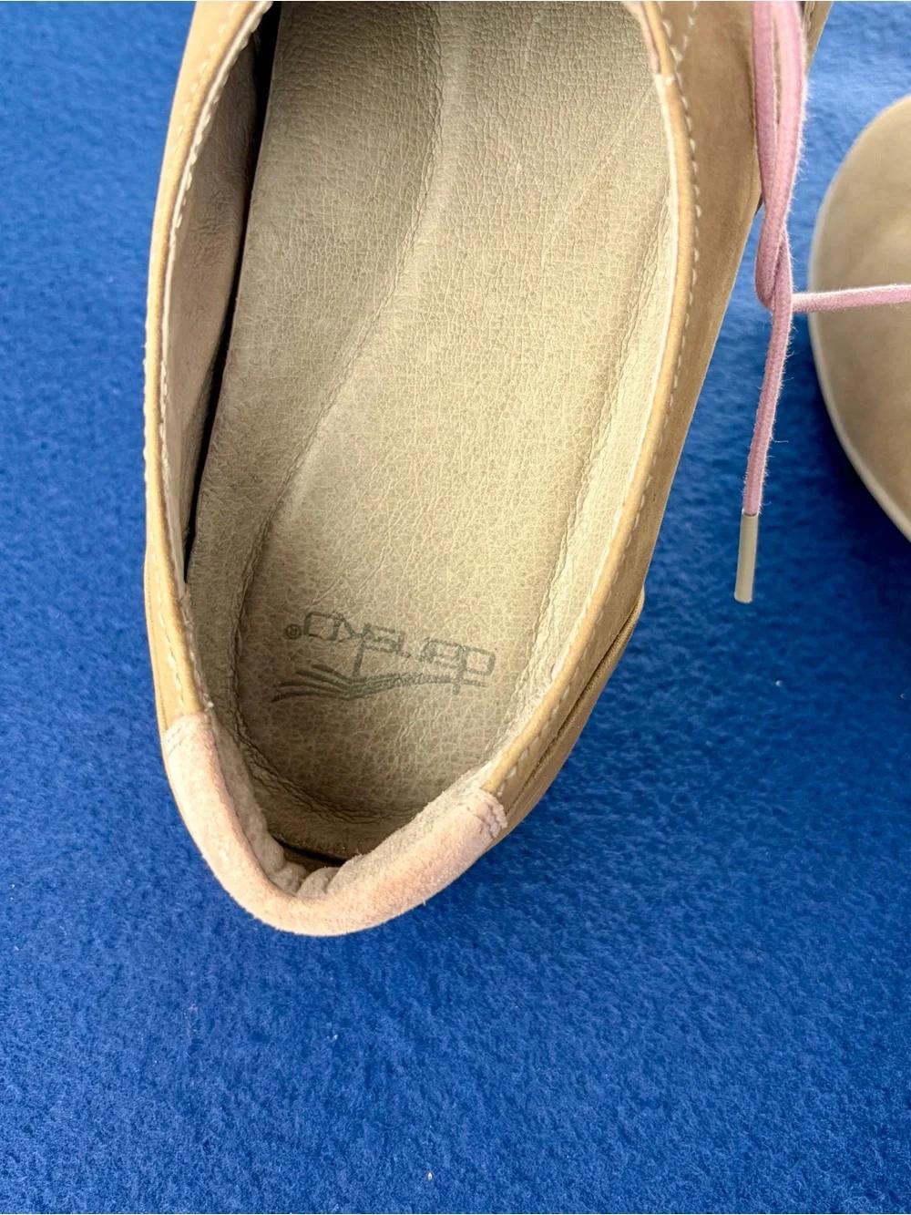 Dansko Minimalist retro sneaker vibe leather oxfords with lilac laces Size 9.5 - Picture 4 of 8